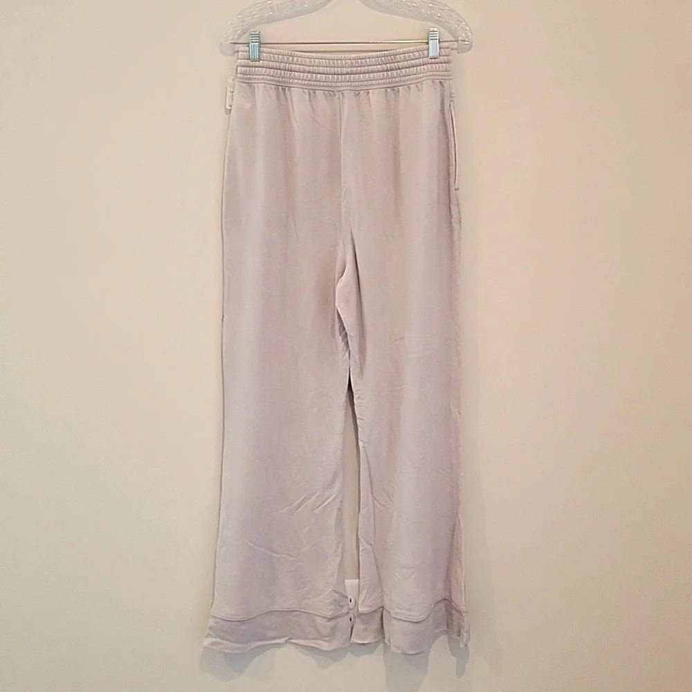 Free People Pale Blush Wide-Leg Drawstring Lounge Pants